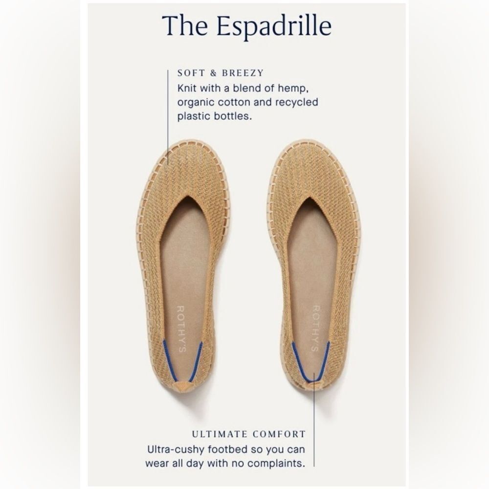 Rothy's The Espadrille Gold Stripe - Picture 5 of 17